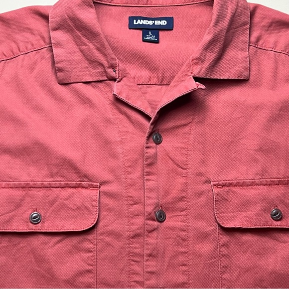 🌟5/$20🌟 Lands End Large mens shirt faded style burnt orange - Picture 3 of 9